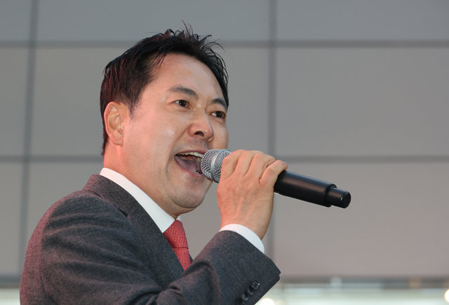 장동혁 국민의힘 대표가 대구 중구 동성로에서 열린 민생회복 법치수호 국민대회에서 발언하고 있다. 연합뉴스