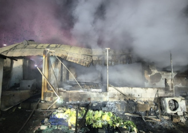 화재가 난 주택. 전북자치도소방본부 제공