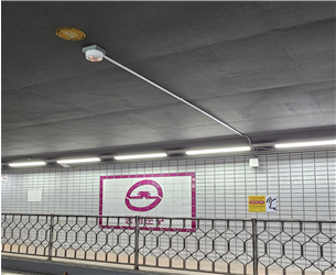 신이문 지하차도에 설치된 ‘비명 인식 비상벨’ 모습. 동대문구청 제공