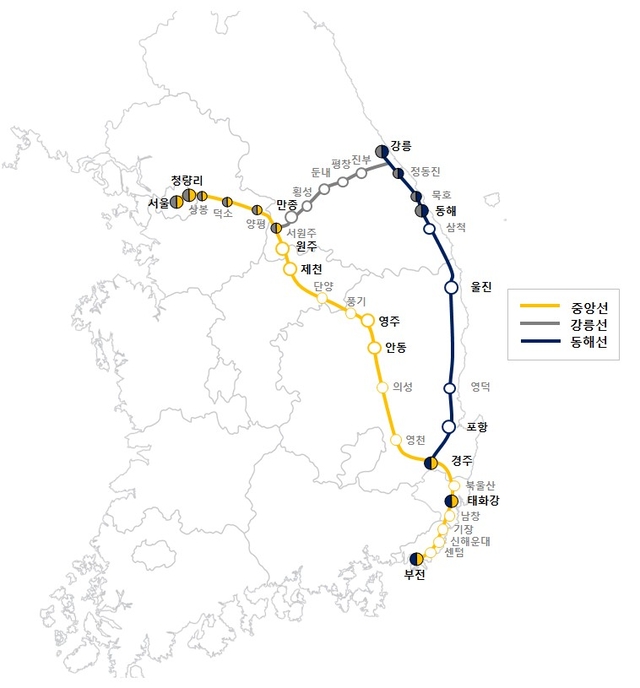 KTX-이음 노선도