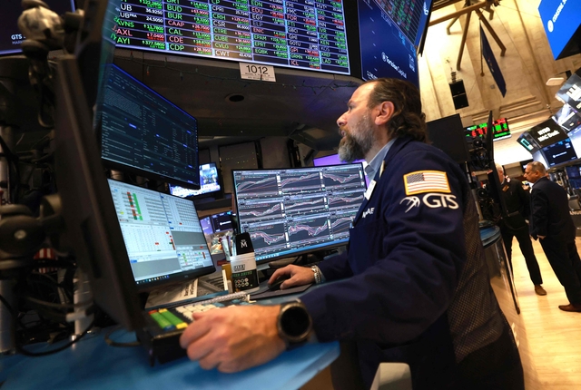 뉴욕증권거래소 내부 모습. AFP.