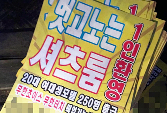 경찰이 수거한 불법 전단지. 서울경찰청 제공