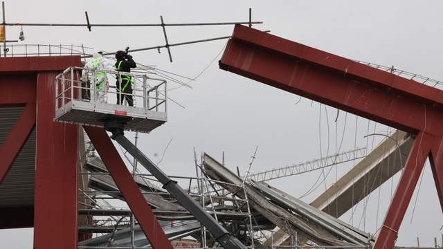광주대표도서관 붕괴 현장 감식. 연합뉴스