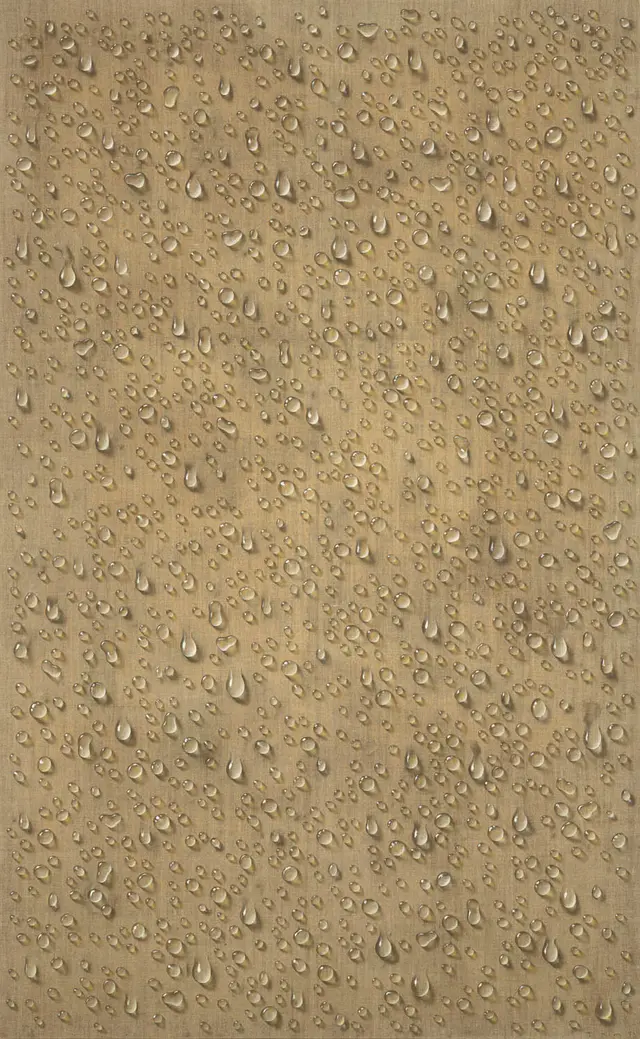 김창열 (1929 – 2021), ‘물방울 ABS N° 2’. 리넨에 유채, 198×123cm ,  1973. 추정가 9~14억 원. 케이옥션 제공