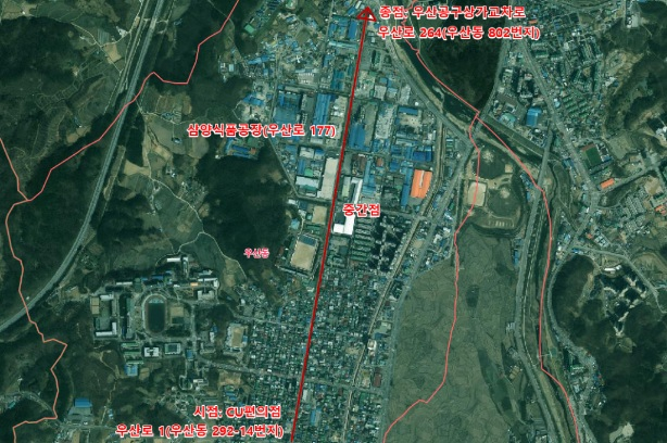 삼양불닭로 위치도. 원주시청 제공