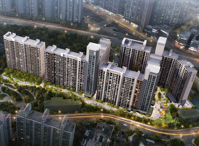 경기 용인시가 공동주택 리모델링 사업을 승인한 수지구 성복역 리버파크 조감도. 용인시청 제공