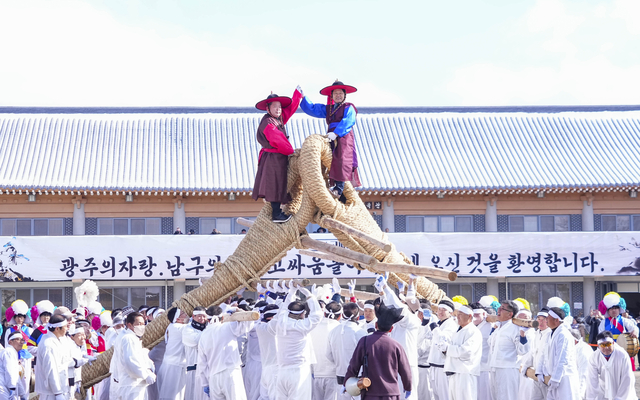 고싸움놀이 시연. 광주시청 제공