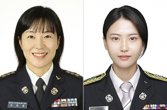 제주의 한 체육관에서 심정지 환자 구한 고미경 의용소방대부대장(왼쪽)과 고은혜 소방장. 연합뉴스