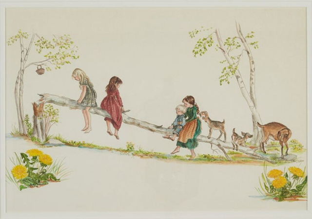 타샤 튜더의 그림 ‘이토록 큰 기쁨을 가져다줄 계절은 없다’.  롯데뮤지엄 제공