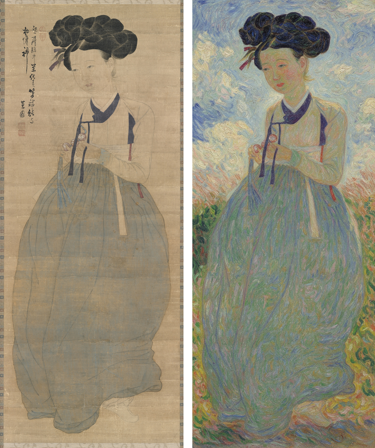 “모네가 신윤복의 ‘미인도’를 그렸다면?”... AI가 내놓은 융합작품