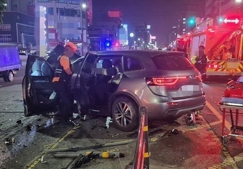 당시 사고 현장. 인천소방본부 제공