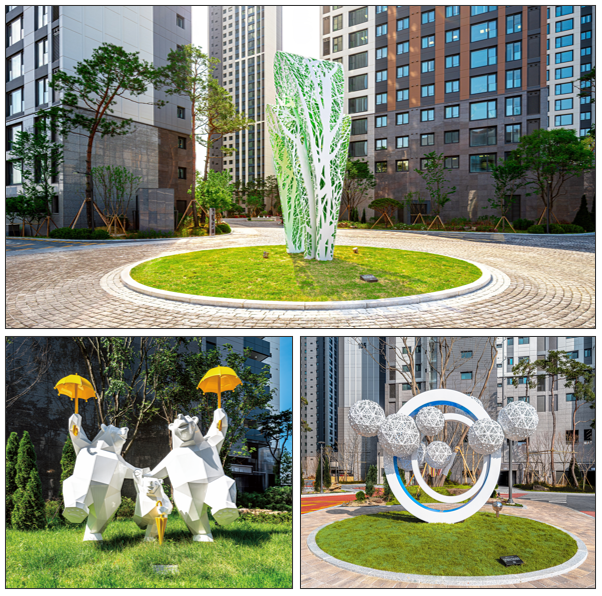 두산위브 단지 내 설치된 예술작품