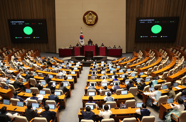 지난 12일 서울 여의도 국회에서 열린 제432회국회(임시회) 제7차 본회의가 열리고 있는 모습. 뉴시스