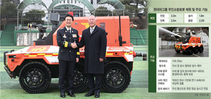 섭씨 800도 견디며 진화하는 소방 로봇… 정의선 “사람 살리는 기술”