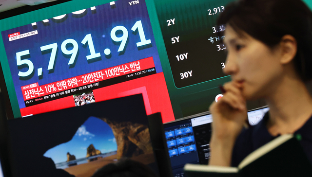 전날 코스피 지수는 전 거래일 대비 452.22포인트(7.24%) 내린 5,791.91에, 코스닥은 55.08포인트(4.62%) 내린 1,137.70에 장을 마감했다. 연합뉴스