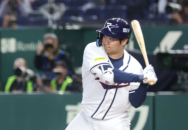 5일 일본 도코돔에서 열린 2026 월드베이스볼클래식(WBC) 조별리그 C조 1차전 한국과 체코의 경기. 1회말 1사 만루 한국 문보경이 만루 홈런을 치고 있다. 연합뉴스