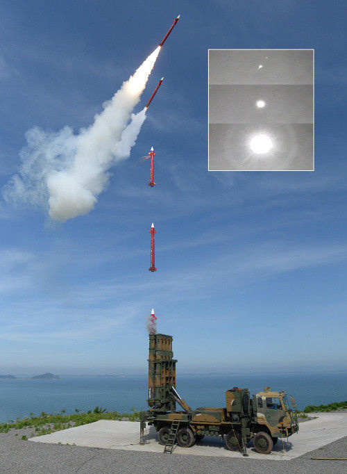 천궁Ⅱ 실사격 이미지.  LIG넥스원 제공