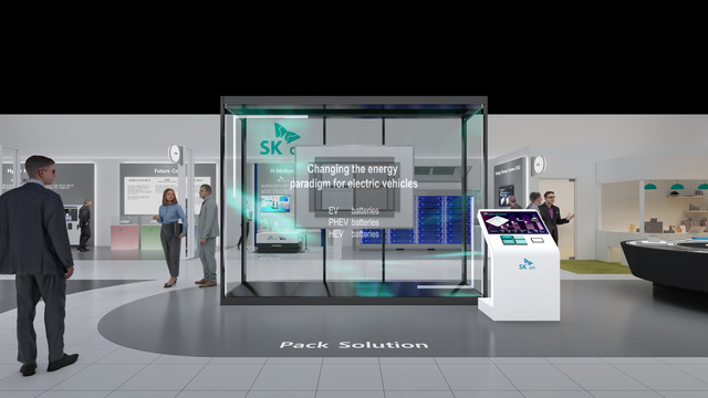 SK온이 11~13일 서울 강남구 코엑스에서 열리는 국내 최대 배터리 산업 전시회 ‘인터배터리 2026’ 전시관 내 선보일 셀투팩(CTP) 통합 패키지 솔루션 전시 모형. SK온 제공