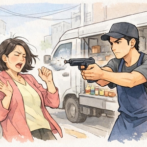 “무시 당했다” 50대 여성 손님한테 ‘비비탄’ 쏘고 도주한 30대 노점상