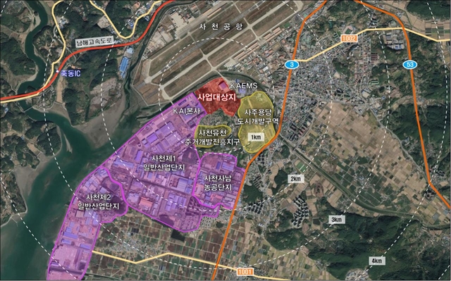 경남 사천 항공 MRO 단지 위치도. 사천시 제공