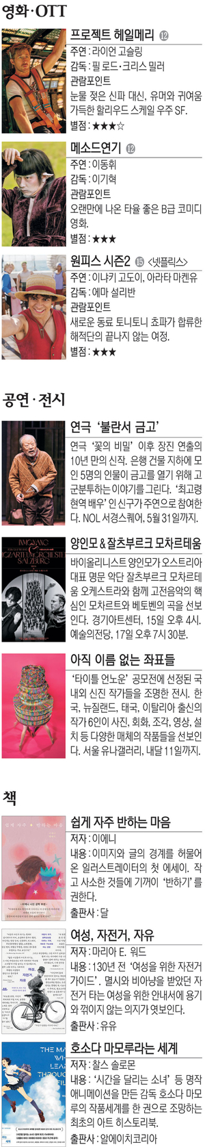 영화 ‘프로젝트 헤일메리’ 등[Culture Pick]