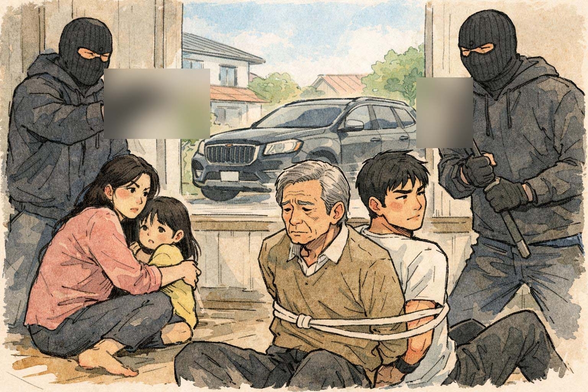 일가족 습격한 3인조 강도, 훔친 최신차 조작도 못해