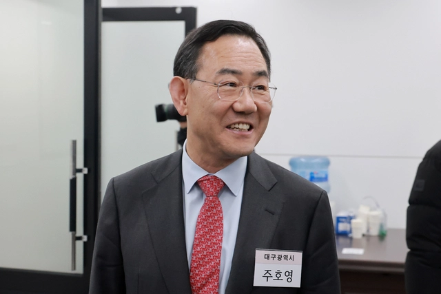 6·3 지방선거 대구시장에 도전하는 주호영 국회부의장이 지난 10일 서울 영등포구 여의도 국민의힘 중앙당사에서 열린 광역단체장 후보 면접에 참석하고 있다. 연합뉴스