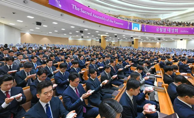 경기 성남  새예루살렘 판교성전의 유월절 대성회 모습. 하나님의 교회 제공