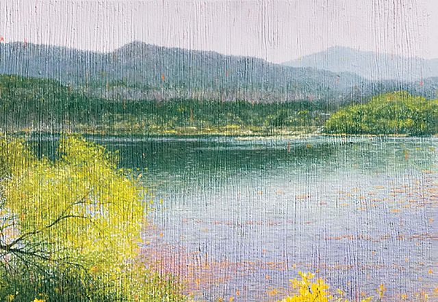 김준영 ‘은혜의 단비’, 72×60㎝, 캔버스에 혼합재료, 2026.