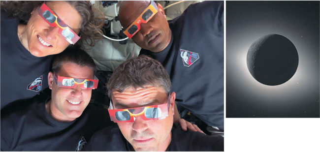 일식 바라보는 ‘아르테미스 2호’ 우주비행사