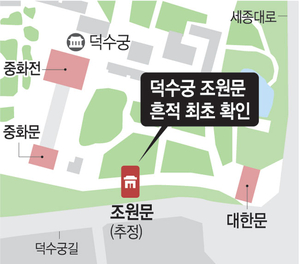 일제 훼손 덕수궁 중문 ‘조원문’… 건축흔적 첫 확인