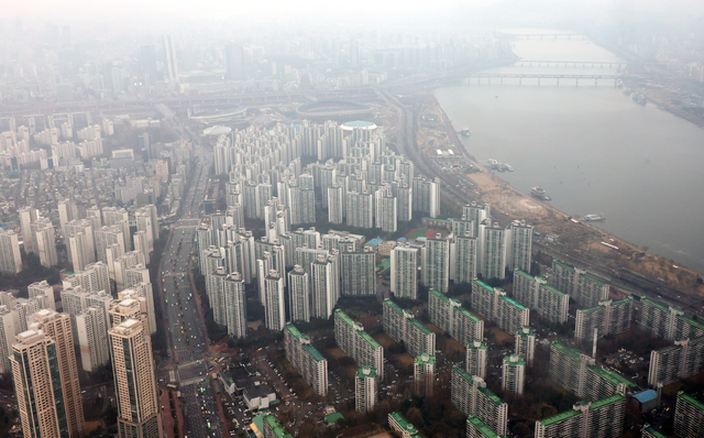 서울 송파구, 강남구 일대 아파트 단지. 뉴시스
