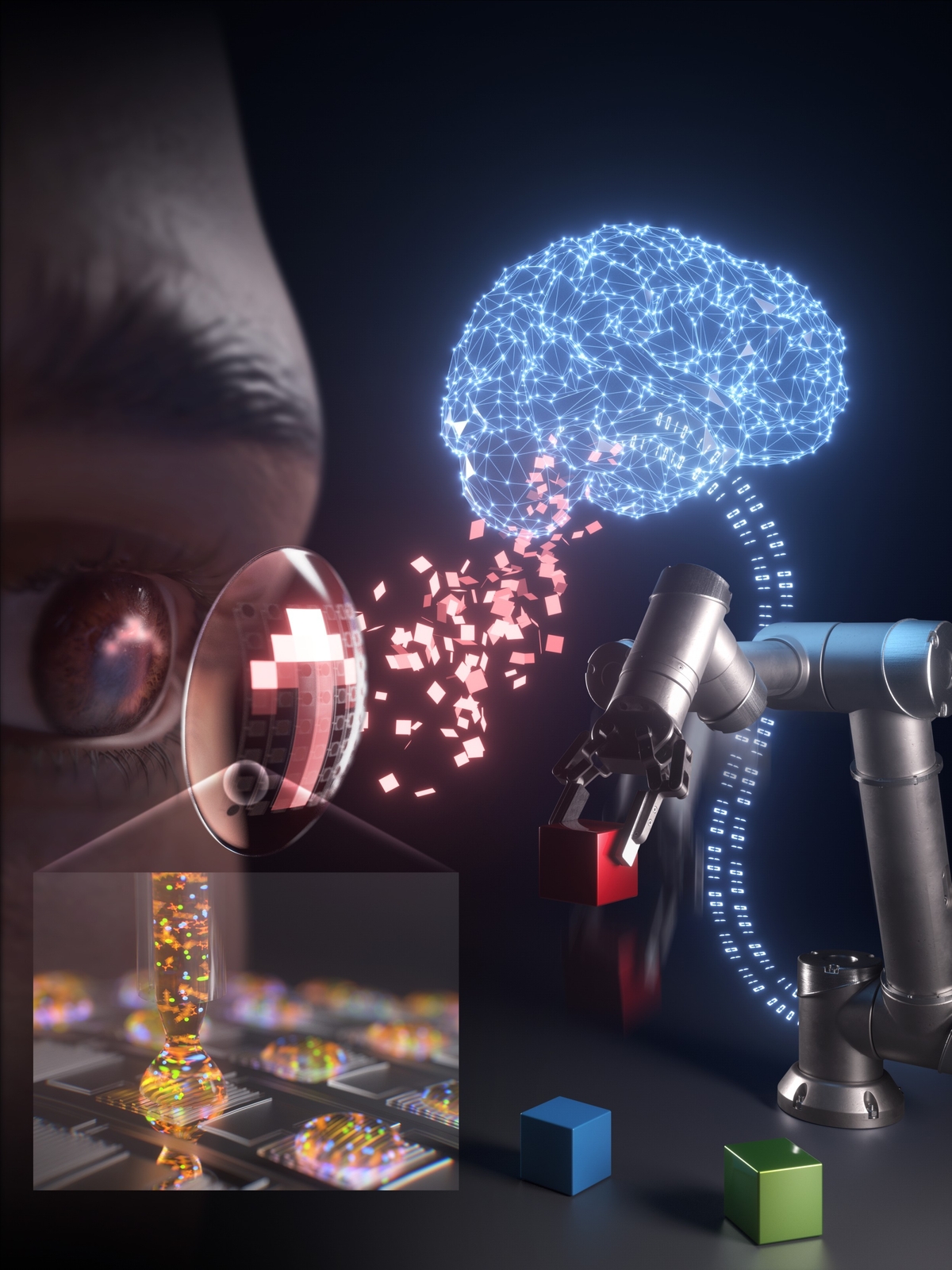 “눈짓만으로 로봇 조종”…UNIST 연구팀, AI 스마트 콘택트렌즈 개발