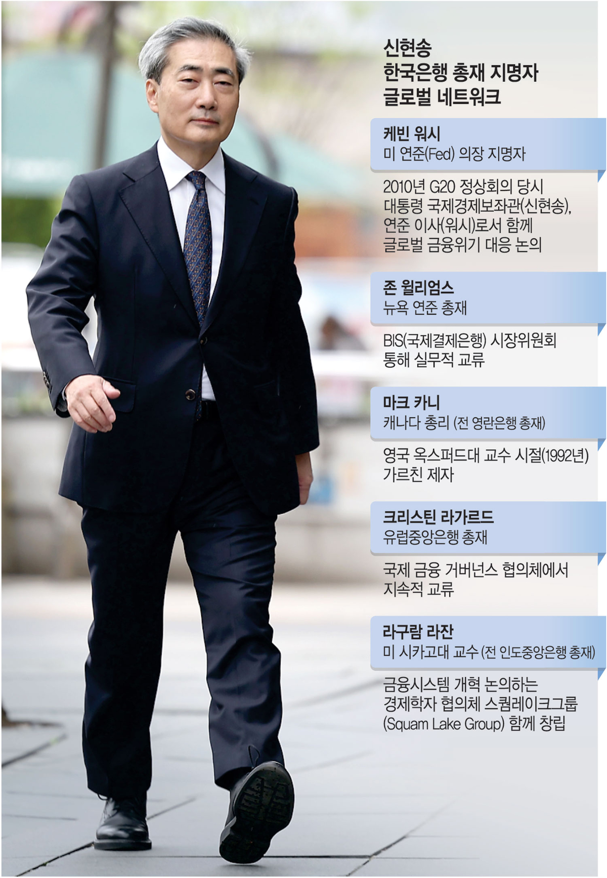신현송 한국은행 총재 후보자가 20일 서울 중구 한화금융플라자에 마련된 인사청문회 준비사무실로 출근하고 있다.  연합뉴스