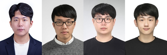 UNIST  한승열 교수팀의 피지컬 인공지능(AI) 강화학습 연구 성과 논문 3편이 표현학습국제학회(ICLR)에 채택됐다. 왼쪽부터  한승열 교수,  이상현 연구원, 황재박 연구원, 조용현 연구원