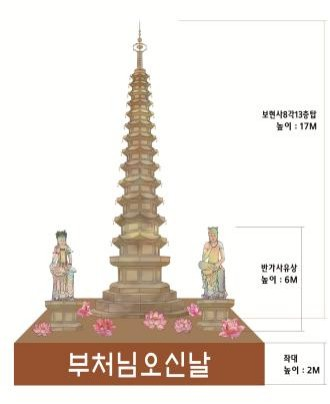 ‘평화와 화합의 묘향산 보현사 8각 13층탑 등(燈)’ 이미지. 대한불교조계종 제공
