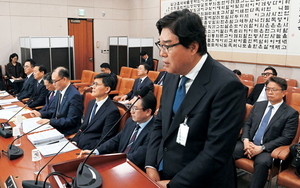 김성태 청문회 출석… “그분께 누가 돼 죄송” 울먹