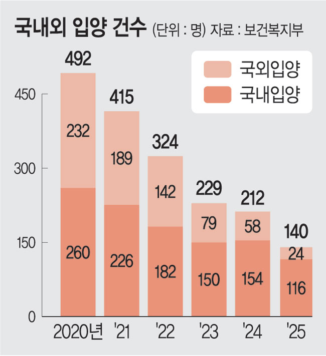  국가가 입양 책임진다더니… 9개월간 달랑 ‘1건’