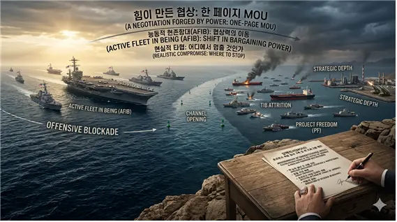 AFIB에 기반한 힘에 의한 협상을 강압한 트럼프 전략에 대한 상상도. 김태준 한반도안보문제연구소장 AI 그림