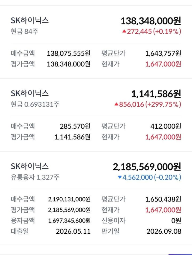 신을 공무원이라고 밝힌 작성자 A씨가 인증한 주식 계좌. 블라인드 캡처