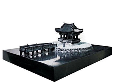 그곳에 가면11(부여 궁남지), 2024, 오석, 40×25×40㎝.