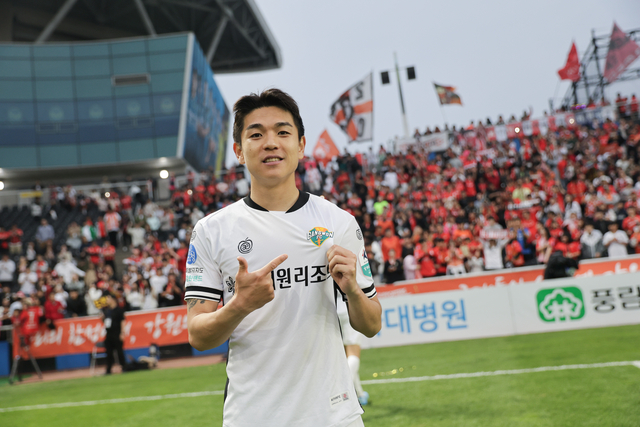 강원 FC의 김대원. 한국프로축구연맹 제공