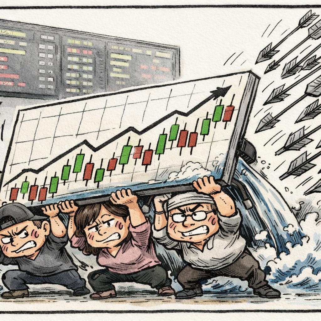 총알받이? 외인 33조 매도폭탄 몸빵한 개미