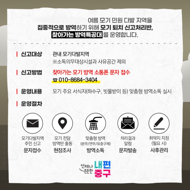 방역특공대 홍보 이미지. 서울 중구청 제공