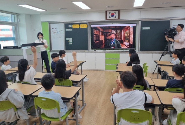 온라인 공동수업 장면. 전남도교육청 제공