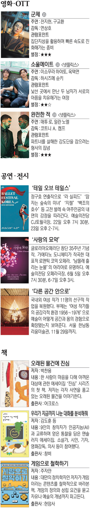 영화 ‘군체’ 등[Culture Pick]