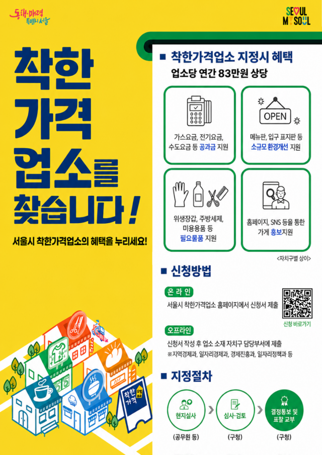 ‘착한가격업소’ 홍보 포스터. 서울시청 제공