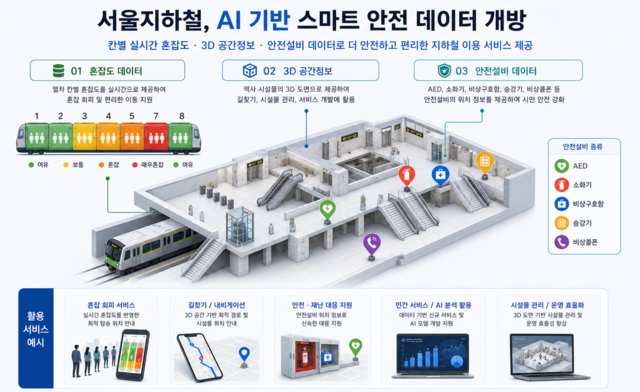 ‘서울지하철 혼잡도 및 안전시설 데이터 개방사업’ 홍보 이미지. 서울교통공사 제공