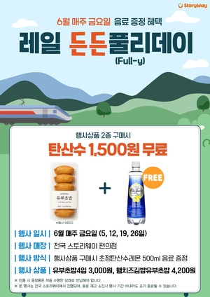 6월 한 달간 금요일마다 철도역 스토리웨이 편의점에서 할인 이벤트