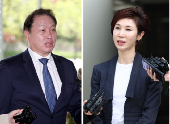 최태원 - 노소영, 2년만에 법정 대면… 4배가량 뛴 SK 주식 어떻게 나눌까